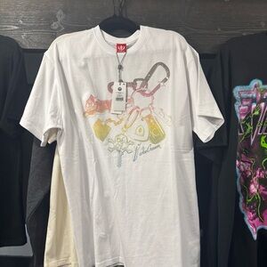 Ice cream White Graphic Tee with Multicolor Keychain Print 2024 release